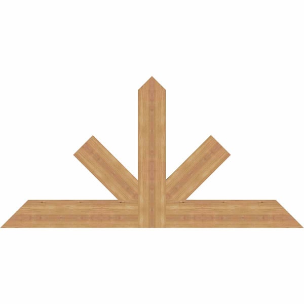 Ekena Millwork Saratoga Timber Gable Bracket, Western Red Cedar, 60"W x 30"H x 1 1/2"D x 5 1/2"F, 12/12 Pitch GBW060X30X0206SAR00SWR - main
